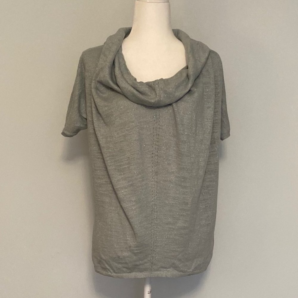 Blue sparkly cowlneck sweater